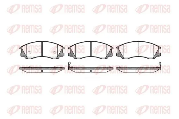 Bremsbelagsatz, Scheibenbremse Vorderachse REMSA 0771.32