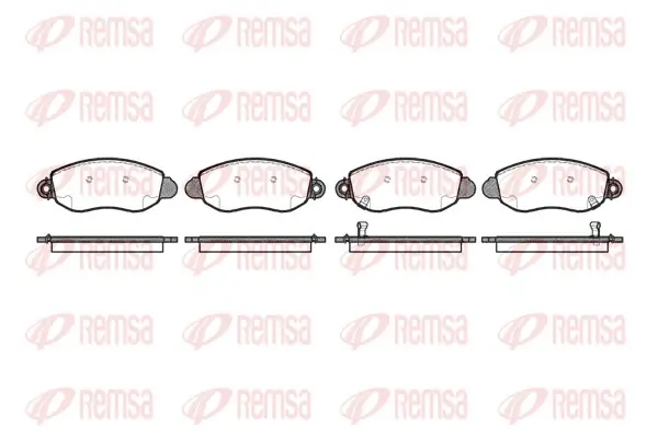 Bremsbelagsatz, Scheibenbremse Vorderachse REMSA 0772.02