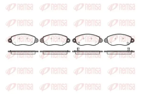 Bremsbelagsatz, Scheibenbremse Vorderachse REMSA 0772.02 Bild Bremsbelagsatz, Scheibenbremse Vorderachse REMSA 0772.02