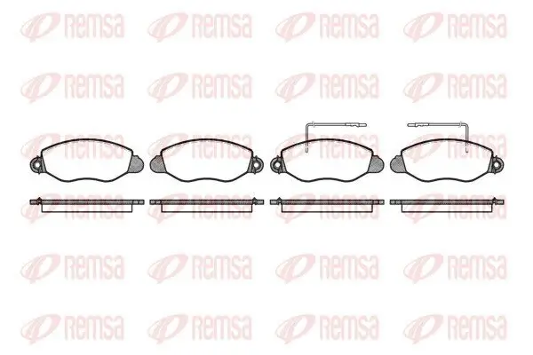 Bremsbelagsatz, Scheibenbremse Vorderachse REMSA 0772.22