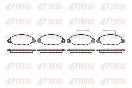 Bremsbelagsatz, Scheibenbremse Vorderachse REMSA 0772.22 Bild Bremsbelagsatz, Scheibenbremse Vorderachse REMSA 0772.22