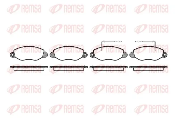 Bremsbelagsatz, Scheibenbremse Vorderachse REMSA 0772.22