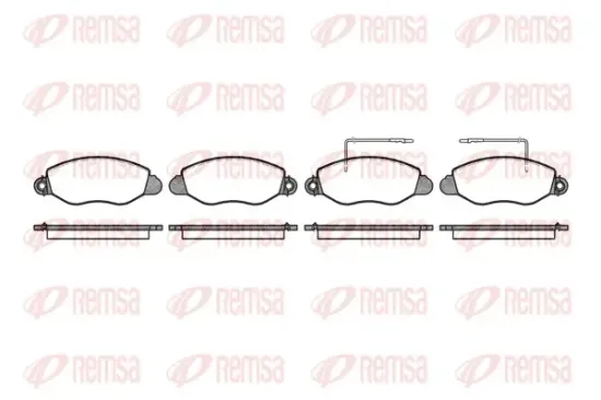 Bremsbelagsatz, Scheibenbremse Vorderachse REMSA 0772.22 Bild Bremsbelagsatz, Scheibenbremse Vorderachse REMSA 0772.22