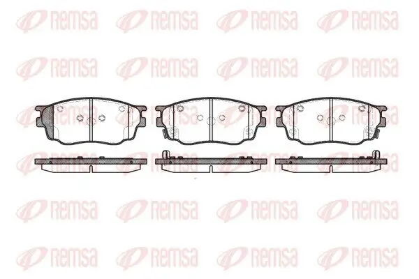 Bremsbelagsatz, Scheibenbremse Vorderachse REMSA 0800.22