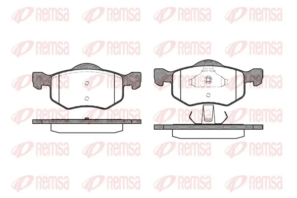 Bremsbelagsatz, Scheibenbremse Vorderachse REMSA 0802.00