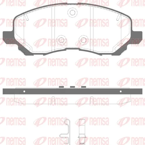 Bremsbelagsatz, Scheibenbremse 1. Vorderachse REMSA 0804.41 Bild Bremsbelagsatz, Scheibenbremse 1. Vorderachse REMSA 0804.41