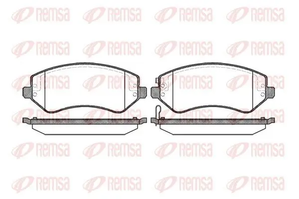 Bremsbelagsatz, Scheibenbremse Vorderachse REMSA 0807.02