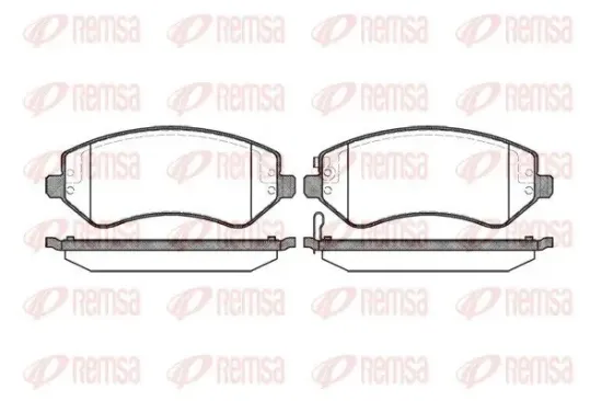Bremsbelagsatz, Scheibenbremse Vorderachse REMSA 0807.02 Bild Bremsbelagsatz, Scheibenbremse Vorderachse REMSA 0807.02