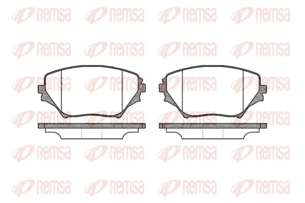 Bremsbelagsatz, Scheibenbremse Vorderachse REMSA 0813.00