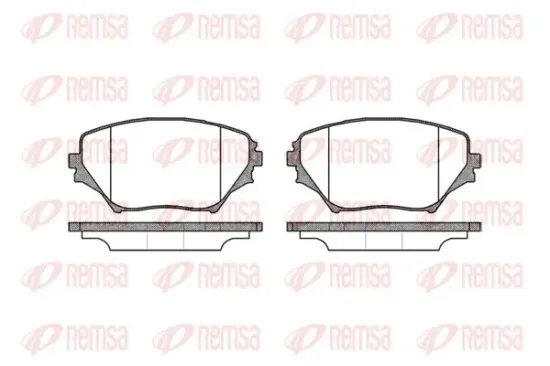 Bremsbelagsatz, Scheibenbremse Vorderachse REMSA 0813.00 Bild Bremsbelagsatz, Scheibenbremse Vorderachse REMSA 0813.00