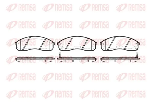 Bremsbelagsatz, Scheibenbremse Vorderachse REMSA 0821.02