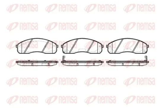 Bremsbelagsatz, Scheibenbremse Vorderachse REMSA 0821.02 Bild Bremsbelagsatz, Scheibenbremse Vorderachse REMSA 0821.02