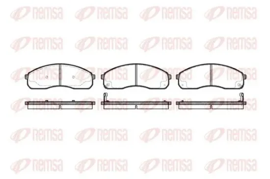 Bremsbelagsatz, Scheibenbremse Vorderachse REMSA 0821.12 Bild Bremsbelagsatz, Scheibenbremse Vorderachse REMSA 0821.12