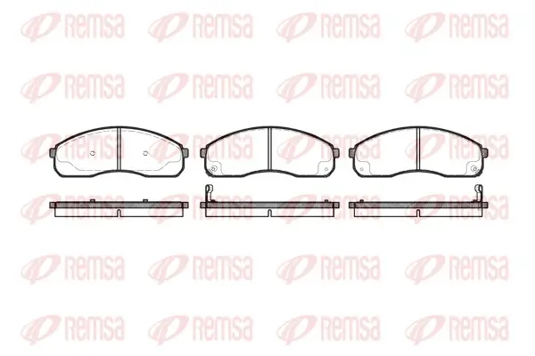 Bremsbelagsatz, Scheibenbremse Vorderachse REMSA 0821.12