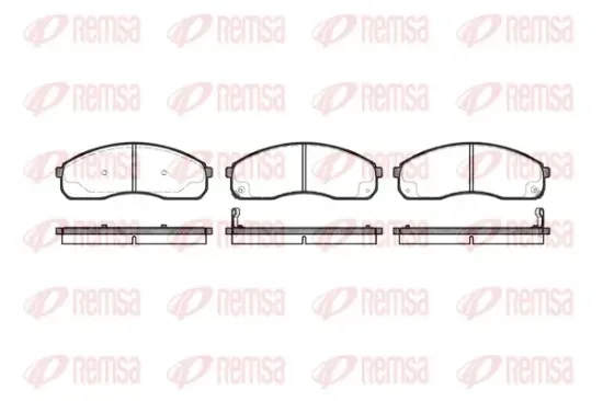 Bremsbelagsatz, Scheibenbremse Vorderachse REMSA 0821.12 Bild Bremsbelagsatz, Scheibenbremse Vorderachse REMSA 0821.12