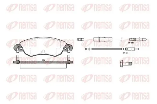 Bremsbelagsatz, Scheibenbremse Vorderachse REMSA 0829.04 Bild Bremsbelagsatz, Scheibenbremse Vorderachse REMSA 0829.04