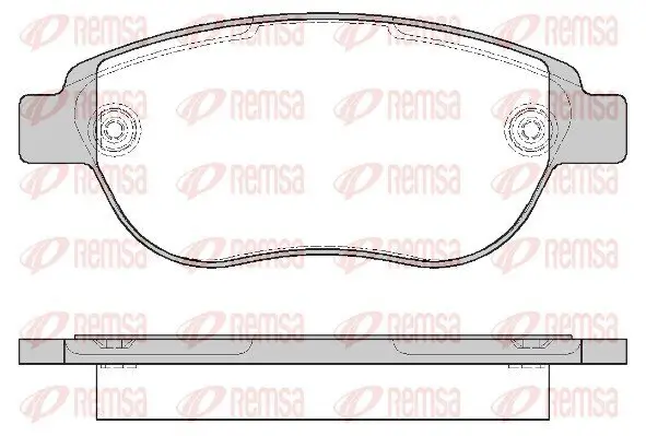 Bremsbelagsatz, Scheibenbremse Vorderachse REMSA 0841.00