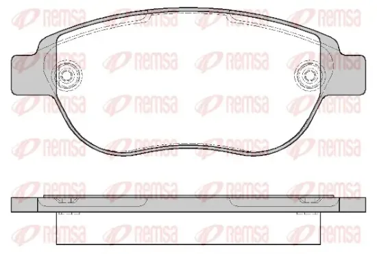 Bremsbelagsatz, Scheibenbremse Vorderachse REMSA 0841.00 Bild Bremsbelagsatz, Scheibenbremse Vorderachse REMSA 0841.00