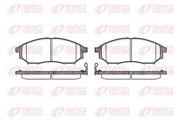 Bremsbelagsatz, Scheibenbremse Vorderachse REMSA 0852.14