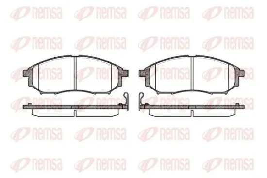 Bremsbelagsatz, Scheibenbremse Vorderachse REMSA 0852.14 Bild Bremsbelagsatz, Scheibenbremse Vorderachse REMSA 0852.14