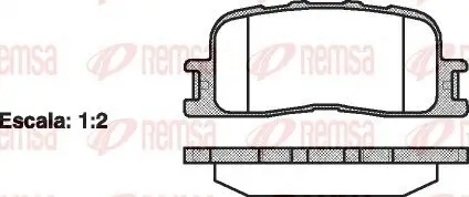 Bremsbelagsatz, Scheibenbremse Hinterachse REMSA 0854.00 Bild Bremsbelagsatz, Scheibenbremse Hinterachse REMSA 0854.00