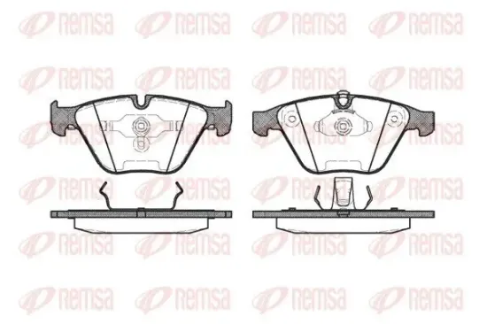 Bremsbelagsatz, Scheibenbremse Vorderachse REMSA 0857.00 Bild Bremsbelagsatz, Scheibenbremse Vorderachse REMSA 0857.00