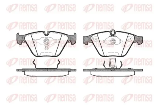 Bremsbelagsatz, Scheibenbremse Vorderachse REMSA 0857.00 Bild Bremsbelagsatz, Scheibenbremse Vorderachse REMSA 0857.00