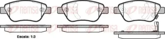 Bremsbelagsatz, Scheibenbremse Vorderachse REMSA 0858.31 Bild Bremsbelagsatz, Scheibenbremse Vorderachse REMSA 0858.31