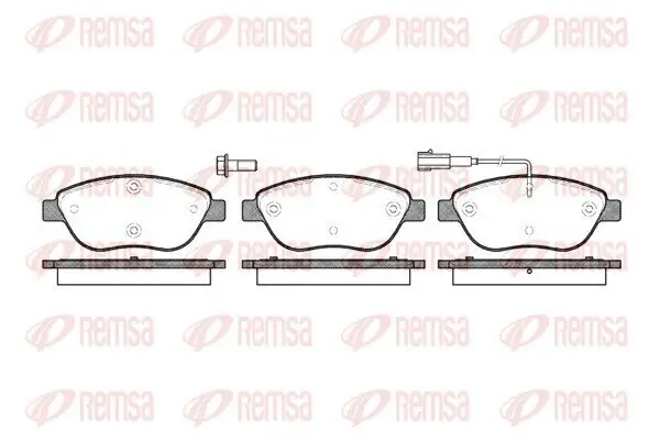 Bremsbelagsatz, Scheibenbremse Vorderachse REMSA 0859.01