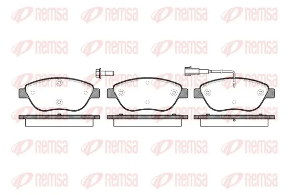 Bremsbelagsatz, Scheibenbremse Vorderachse REMSA 0859.01