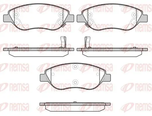 Bremsbelagsatz, Scheibenbremse Vorderachse REMSA 0860.12