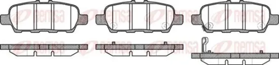 Bremsbelagsatz, Scheibenbremse Hinterachse REMSA 0876.31 Bild Bremsbelagsatz, Scheibenbremse Hinterachse REMSA 0876.31