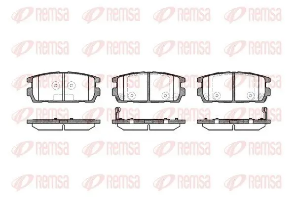 Bremsbelagsatz, Scheibenbremse Hinterachse REMSA 0877.02