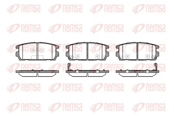 Bremsbelagsatz, Scheibenbremse Hinterachse REMSA 0877.02