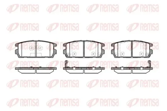 Bremsbelagsatz, Scheibenbremse Hinterachse REMSA 0877.02 Bild Bremsbelagsatz, Scheibenbremse Hinterachse REMSA 0877.02