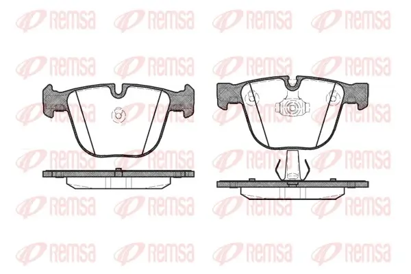 Bremsbelagsatz, Scheibenbremse Hinterachse REMSA 0892.00