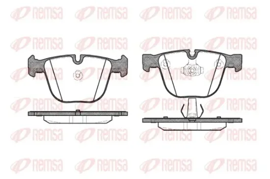 Bremsbelagsatz, Scheibenbremse Hinterachse REMSA 0892.00 Bild Bremsbelagsatz, Scheibenbremse Hinterachse REMSA 0892.00