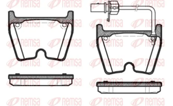 Bremsbelagsatz, Scheibenbremse Vorderachse REMSA 0896.01