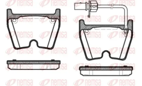 Bremsbelagsatz, Scheibenbremse Vorderachse REMSA 0896.01 Bild Bremsbelagsatz, Scheibenbremse Vorderachse REMSA 0896.01