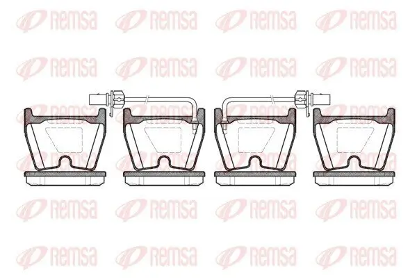 Bremsbelagsatz, Scheibenbremse Vorderachse REMSA 0896.02