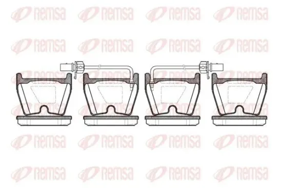 Bremsbelagsatz, Scheibenbremse Vorderachse REMSA 0896.02 Bild Bremsbelagsatz, Scheibenbremse Vorderachse REMSA 0896.02