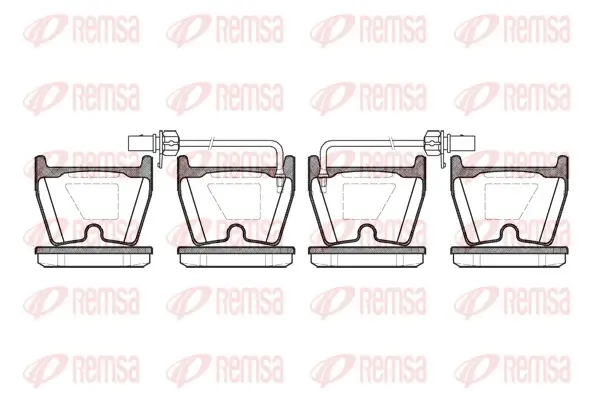 Bremsbelagsatz, Scheibenbremse Vorderachse REMSA 0896.02