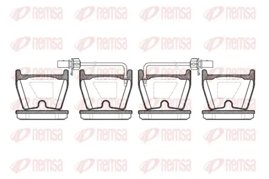 Bremsbelagsatz, Scheibenbremse Vorderachse REMSA 0896.02 Bild Bremsbelagsatz, Scheibenbremse Vorderachse REMSA 0896.02