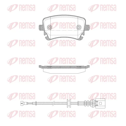 Bremsbelagsatz, Scheibenbremse Hinterachse REMSA 0897.12 Bild Bremsbelagsatz, Scheibenbremse Hinterachse REMSA 0897.12