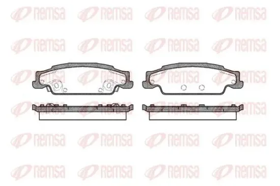 Bremsbelagsatz, Scheibenbremse Hinterachse REMSA 0952.02 Bild Bremsbelagsatz, Scheibenbremse Hinterachse REMSA 0952.02