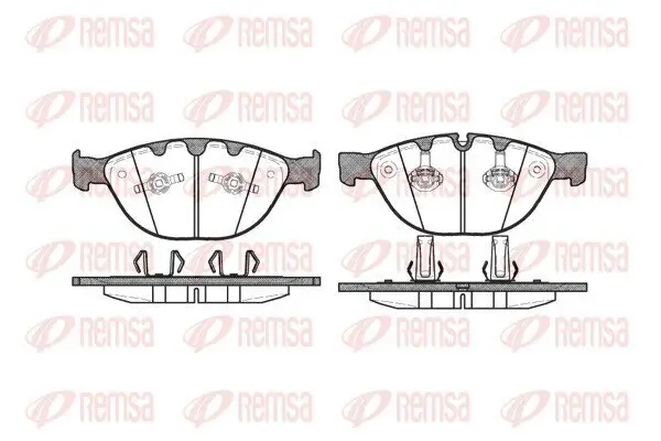 Bremsbelagsatz, Scheibenbremse Vorderachse REMSA 0958.10