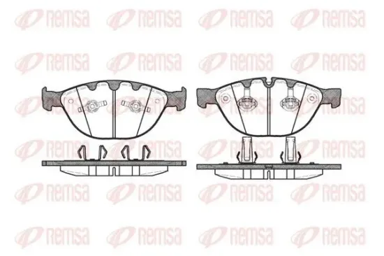Bremsbelagsatz, Scheibenbremse Vorderachse REMSA 0958.10 Bild Bremsbelagsatz, Scheibenbremse Vorderachse REMSA 0958.10
