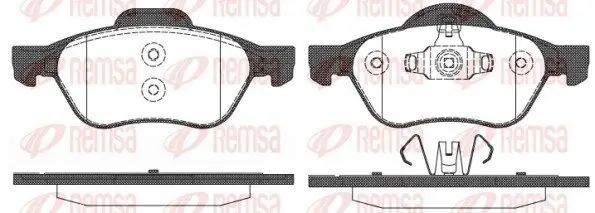 Bremsbelagsatz, Scheibenbremse Vorderachse REMSA 0962.10