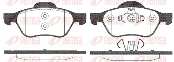 Bremsbelagsatz, Scheibenbremse Vorderachse REMSA 0962.10