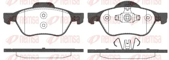 Bremsbelagsatz, Scheibenbremse Vorderachse REMSA 0962.10 Bild Bremsbelagsatz, Scheibenbremse Vorderachse REMSA 0962.10